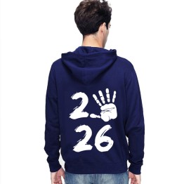 2026 Leavers Graduation Hand Print Paint Font Design School Stars & Stripes Hood